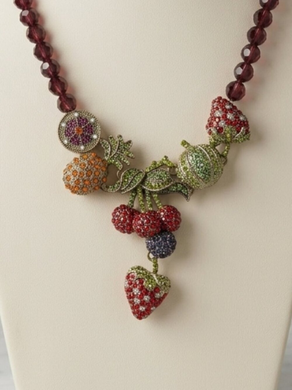 Heidi DAUS Colorful Fruit Charm Necklace